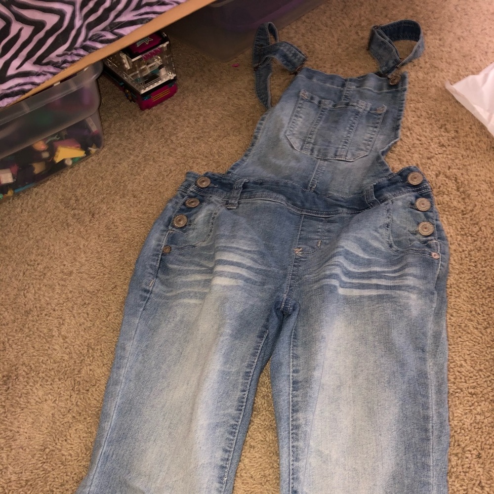 Light Wash Overalls